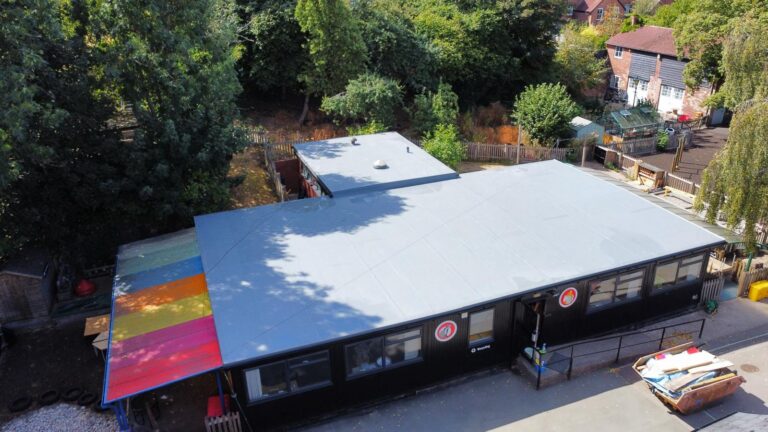 completed warm roof for school in shrewsbury by J Hamer Roofing