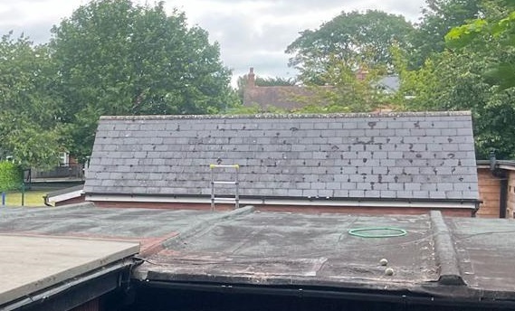 failing flat roof fixed by J Hamer Roofing Shropshire